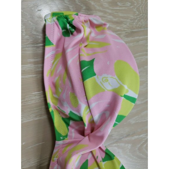 LILLY PULITZER Target Women's SMALL Fan Dance Padded Bandeau Bikini Swimsuit Top - Picture 2 of 8